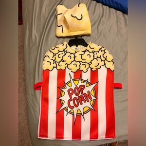 Kids Popcorn Costume, 2 piece set can be worn over clothes